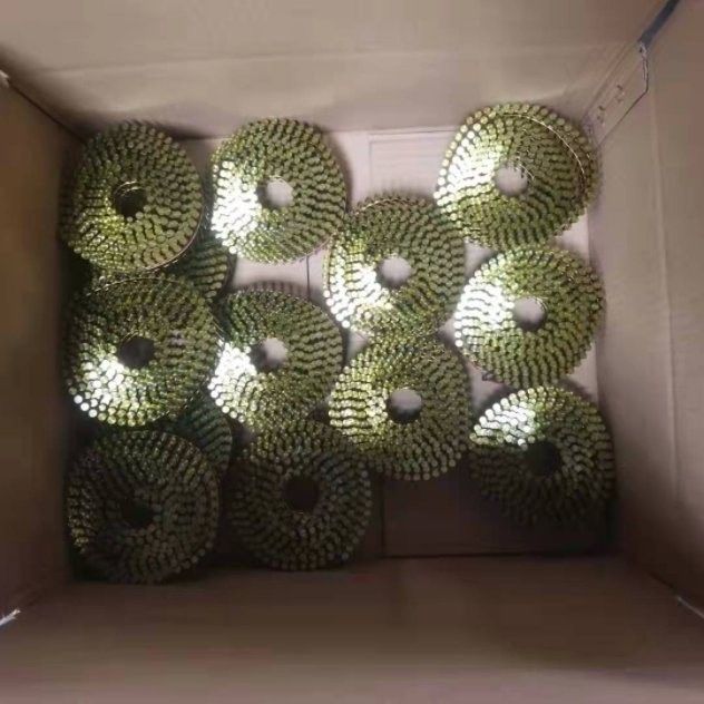 ANSI Standard Wood Pallet Nails Ring Shank Coil Pallet Nails สําหรับพอลเล็ตอีพัล