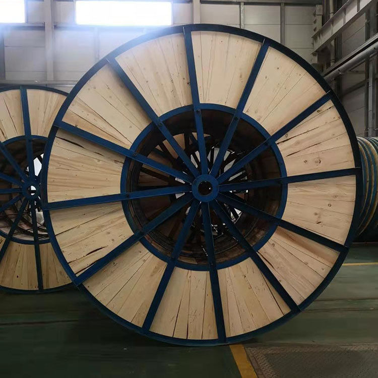 HF Giant Wooden Cable Spool Industrial Wood Spool สําหรับสายไฟฟ้าสายไฟฟ้าสายไฟฟ้าสายไฟฟ้า