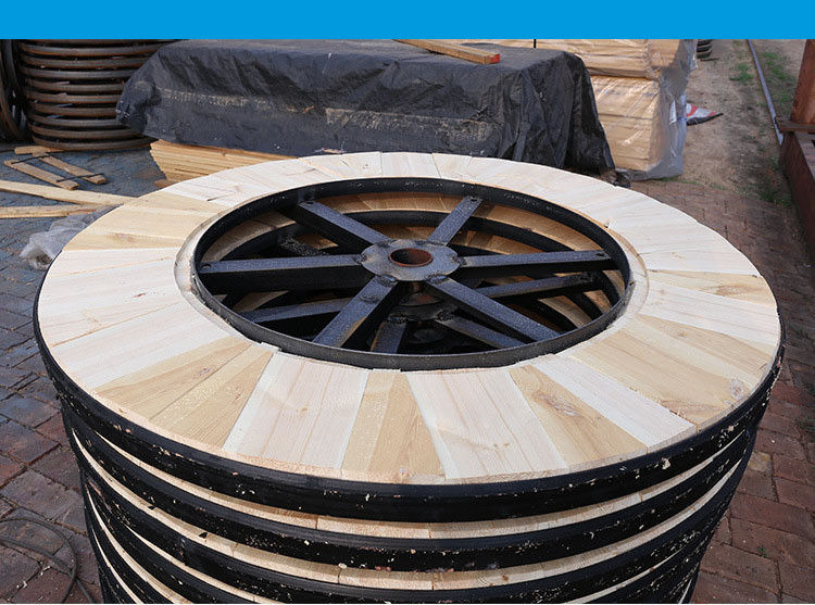 HF Giant Wooden Cable Spool Industrial Wood Spool สําหรับสายไฟฟ้าสายไฟฟ้าสายไฟฟ้าสายไฟฟ้า