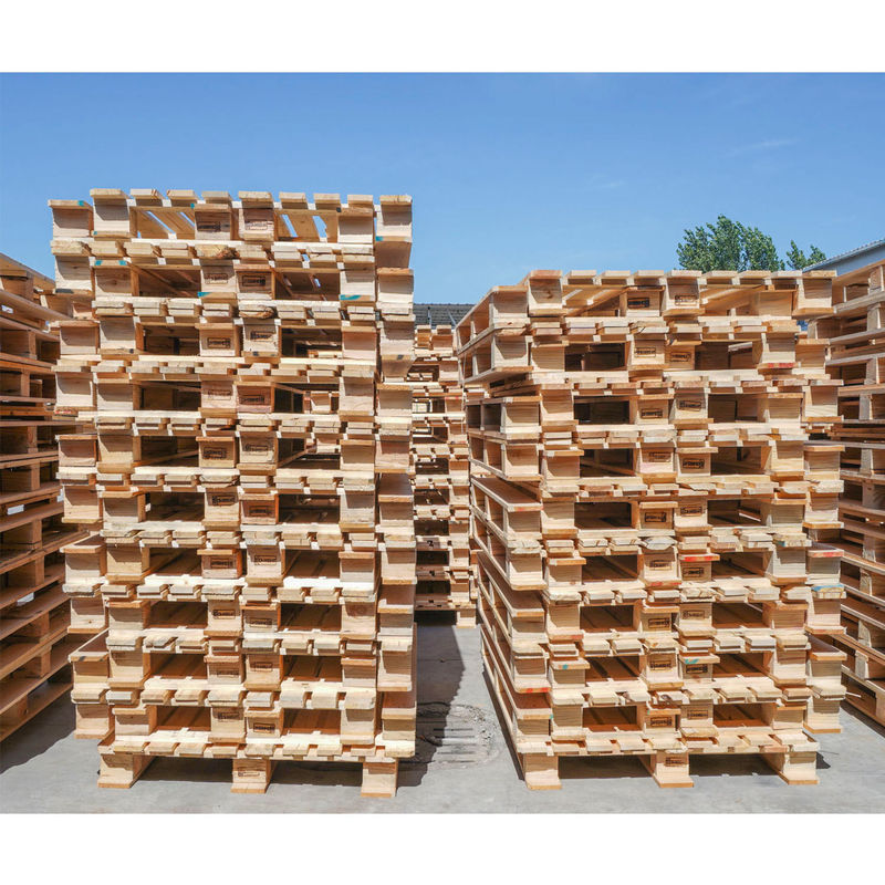 4 Way 2 Way Pallet พาเล็ตไม้ 4 Way พาเล็ตไม้สําหรับการขนส่งสินค้า