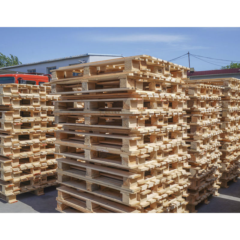 4 Way 2 Way Pallet พาเล็ตไม้ 4 Way พาเล็ตไม้สําหรับการขนส่งสินค้า