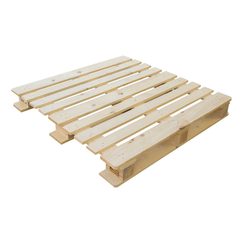คลังสินค้า 4 ทาง Block Pallet เสริมความทนทาน พาเล็ตไม้รักษาด้วยความร้อน